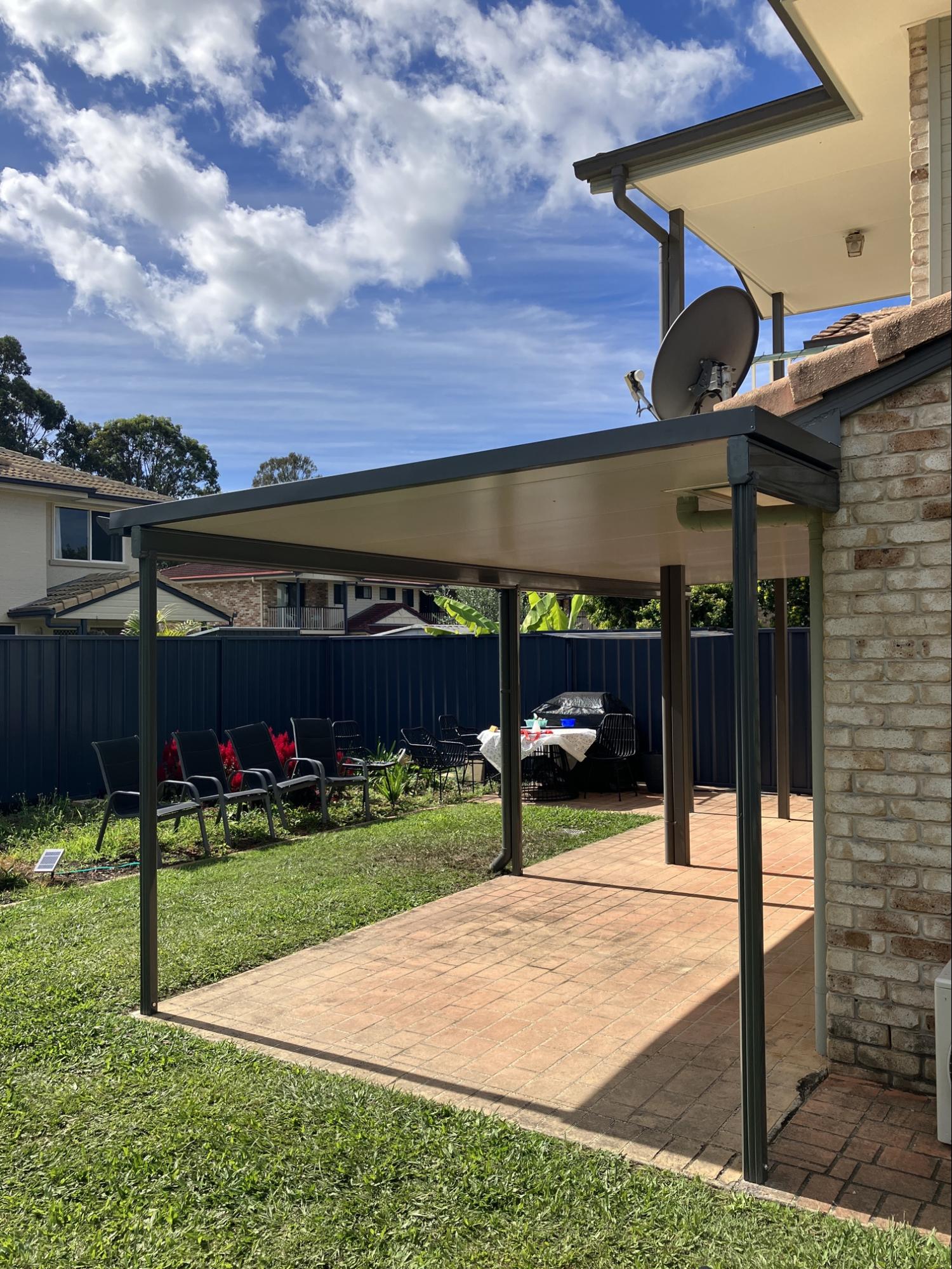 Poolside Burderim patio designed and built by SEQ Patio Group